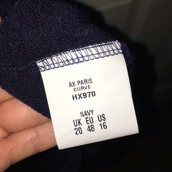 AX Paris Curve Navy Swing Dress - NWT - Picture 7 of 8
